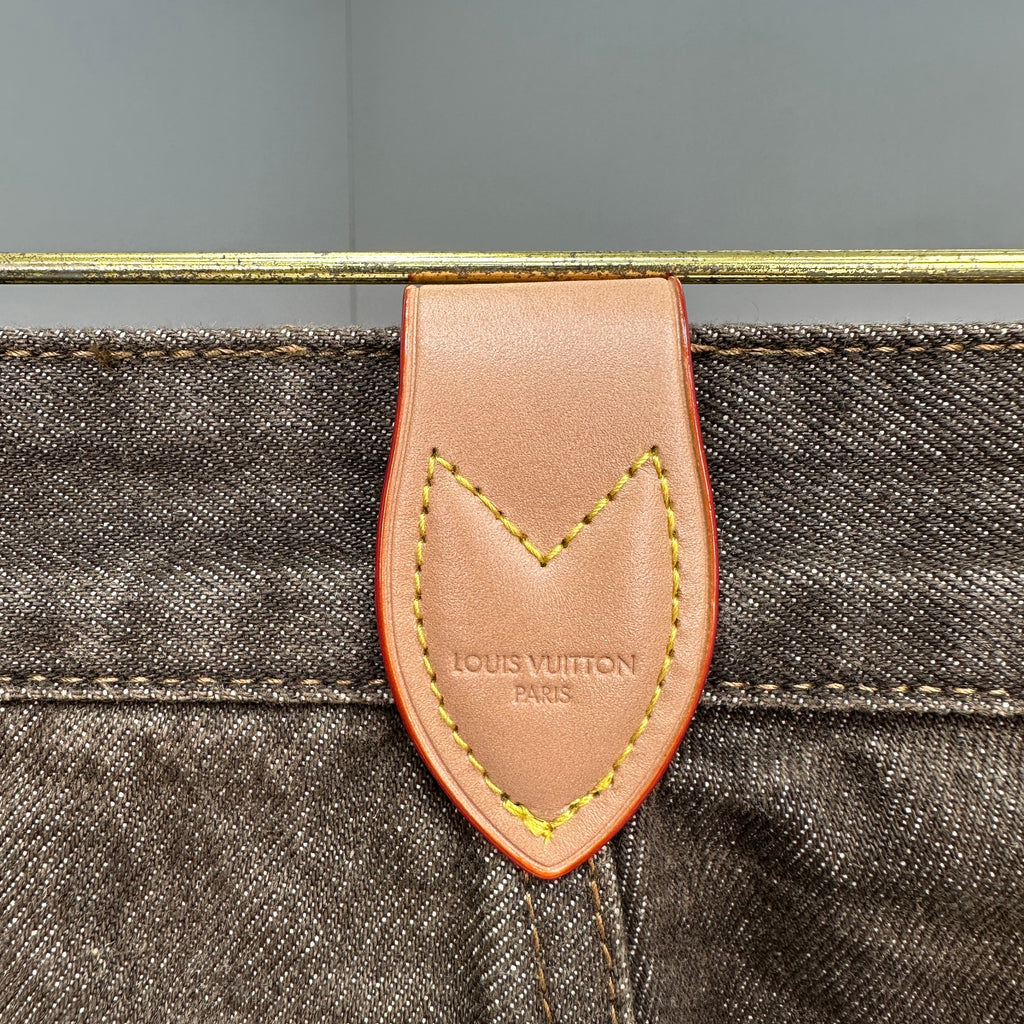 Louis Vuitton Earth Brown Whiskered Straight Denim Trousers
