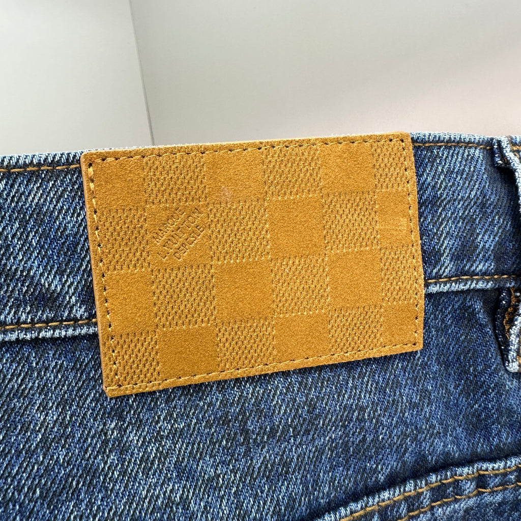 Louis Vuitton Pleated Front Baggy Denim Trousers – Medium Indigo Wash