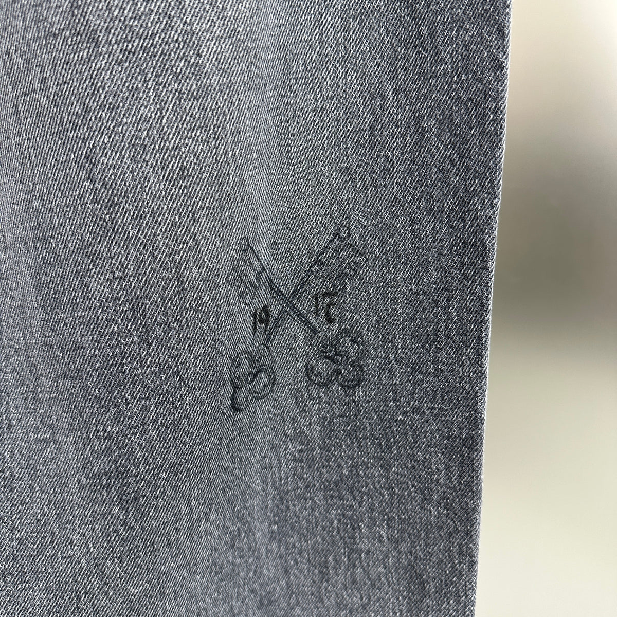 Balenciaga Crest & Artwork Embroidered Baggy Denim Pants
