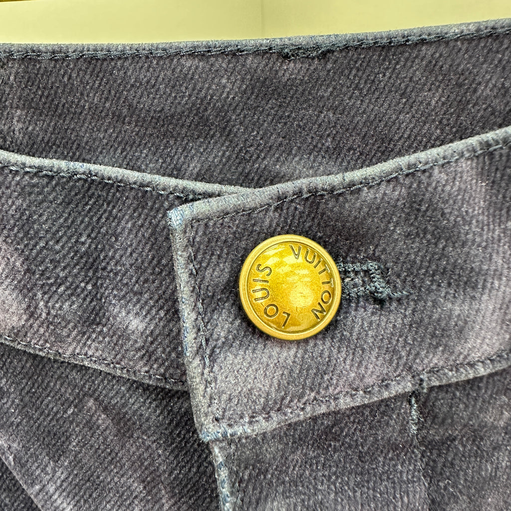 Louis Vuitton Bleached Fade Straight Denim Trousers – Dark Navy