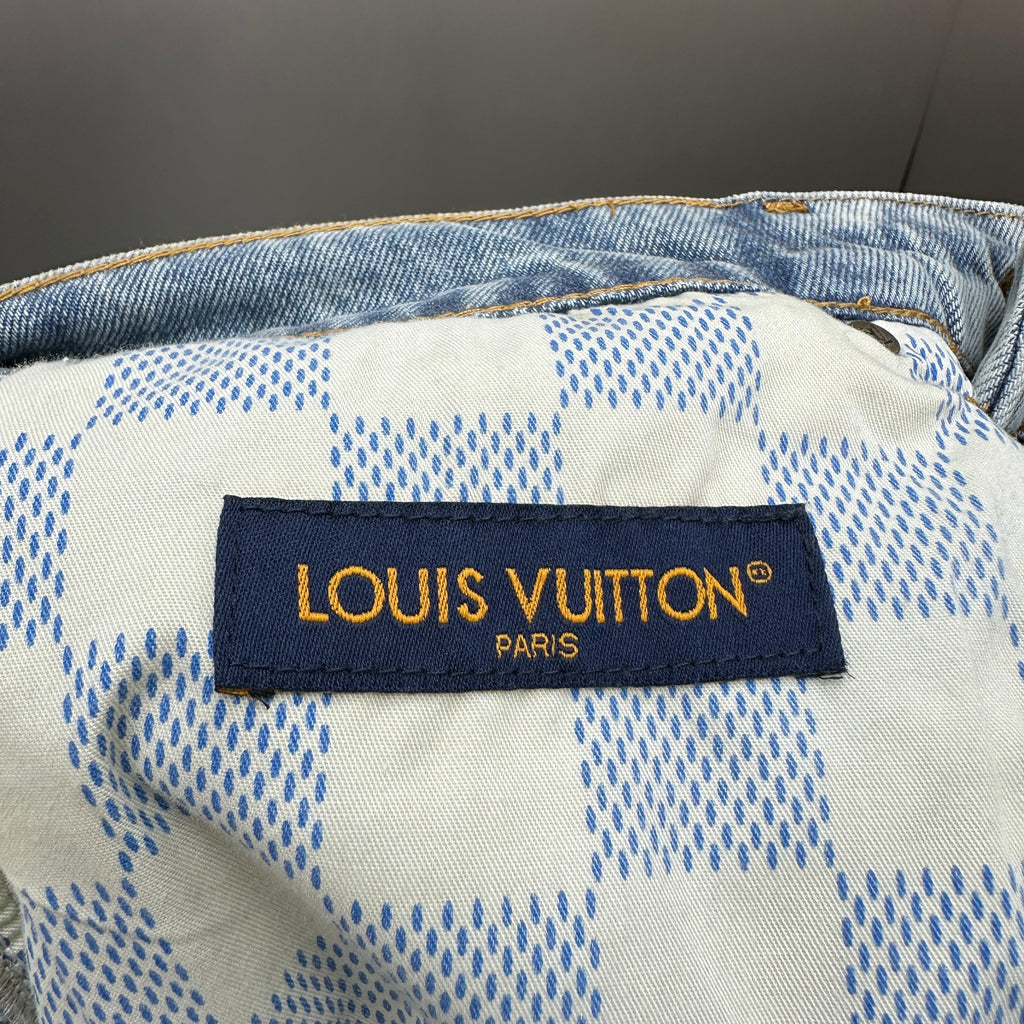 Louis Vuitton Vintage Wash Straight-Fit Workwear Denim Trousers