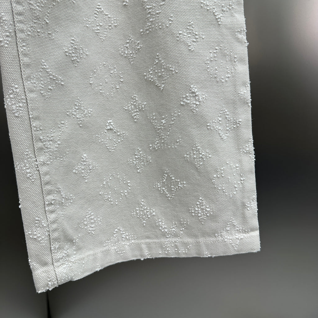 Louis Vuitton All-Over Monogram Embossed Off-White Denim Pants