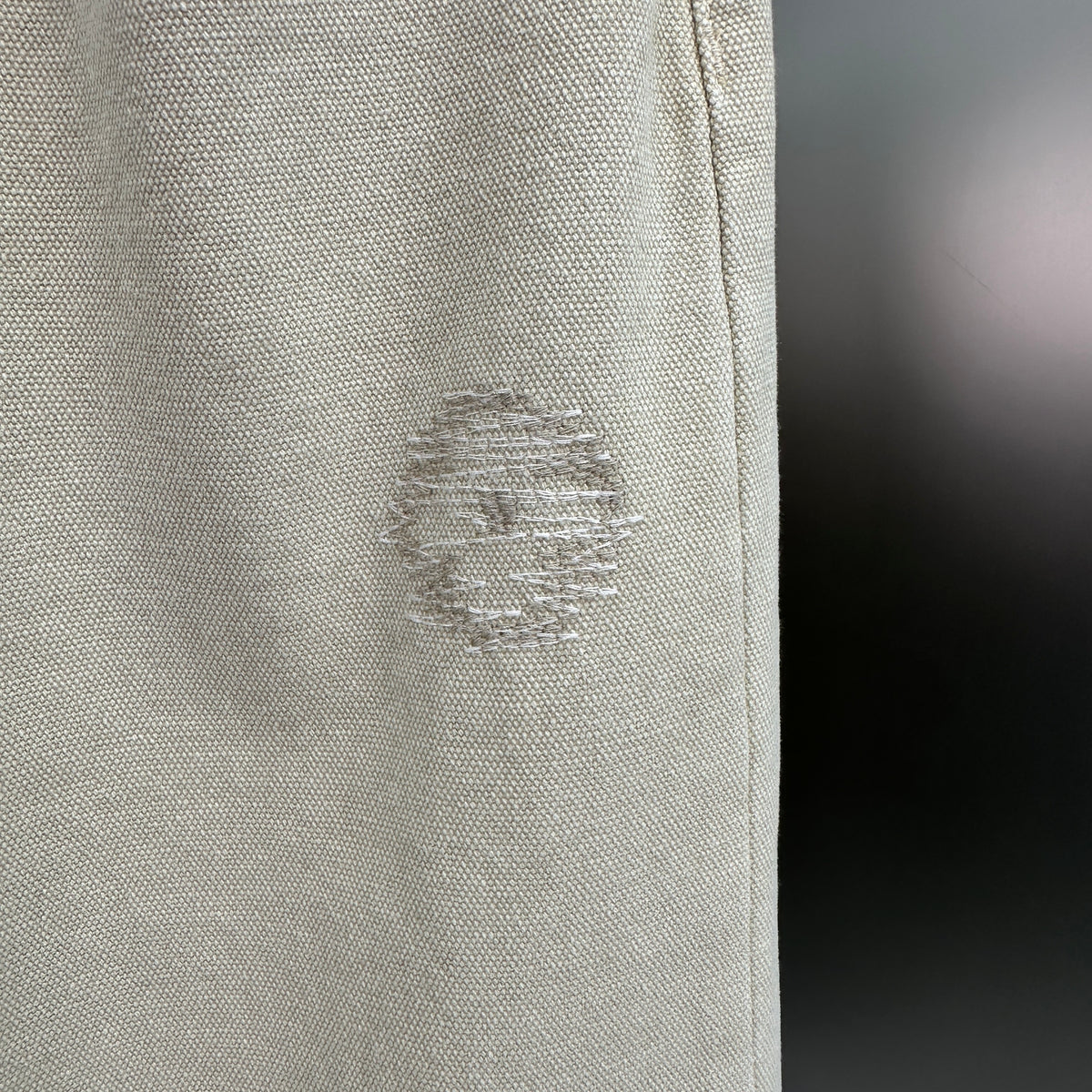 Louis Vuitton Subtle Monogram Motif Off-White Denim Trousers
