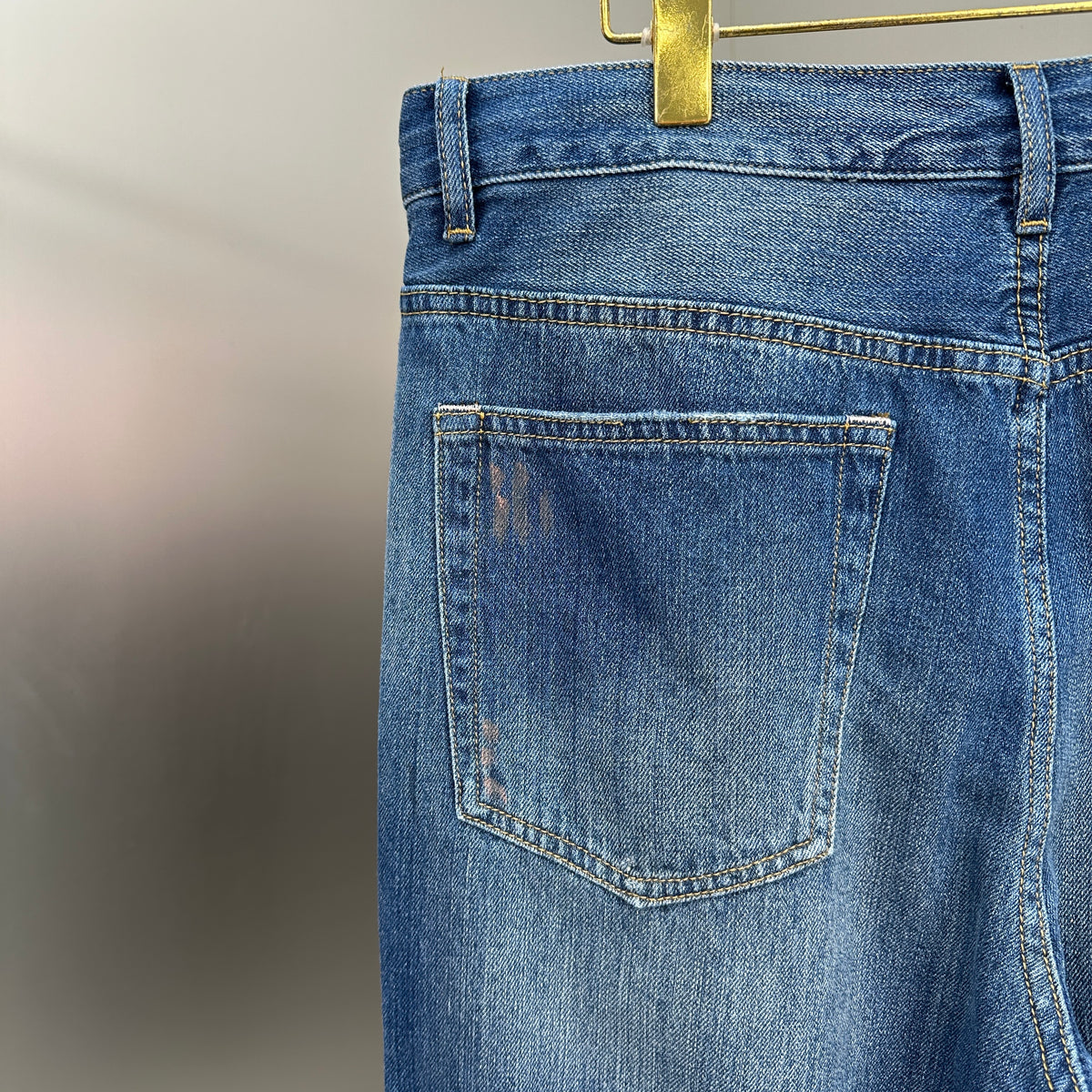 Acne Studios Ripped & Paint-Splattered Loose Fit Jeans