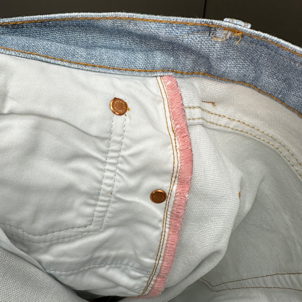 Acne Studios Deconstructed Frayed Denim Panel Jeans