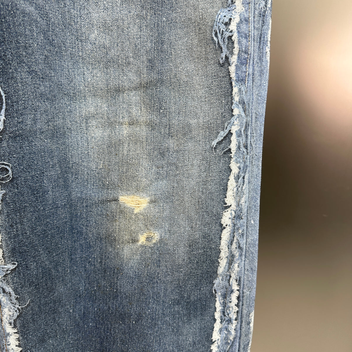 Acne Studios Deconstructed Frayed Denim Panel Jeans