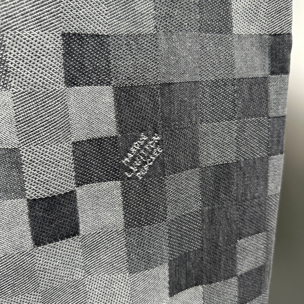 Louis Vuitton Pixelated Damier Charcoal Denim Trousers with Heritage Inscription