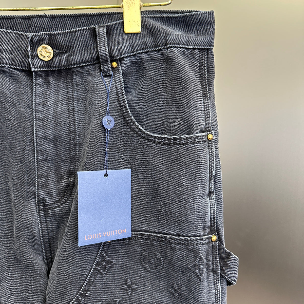 Louis Vuitton Double-Knee Monogram Embossed Carpenter Pants
