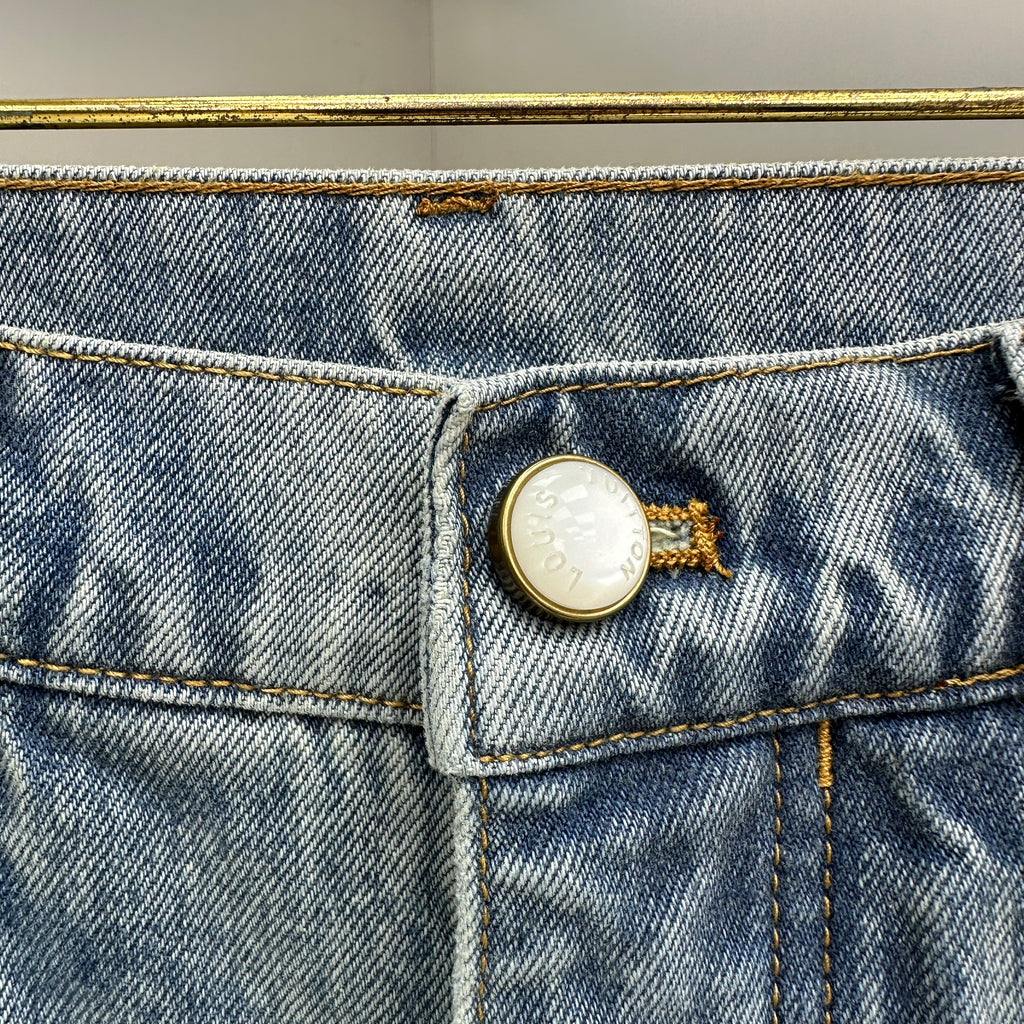 Louis Vuitton Vintage Wash Straight-Fit Workwear Denim Trousers