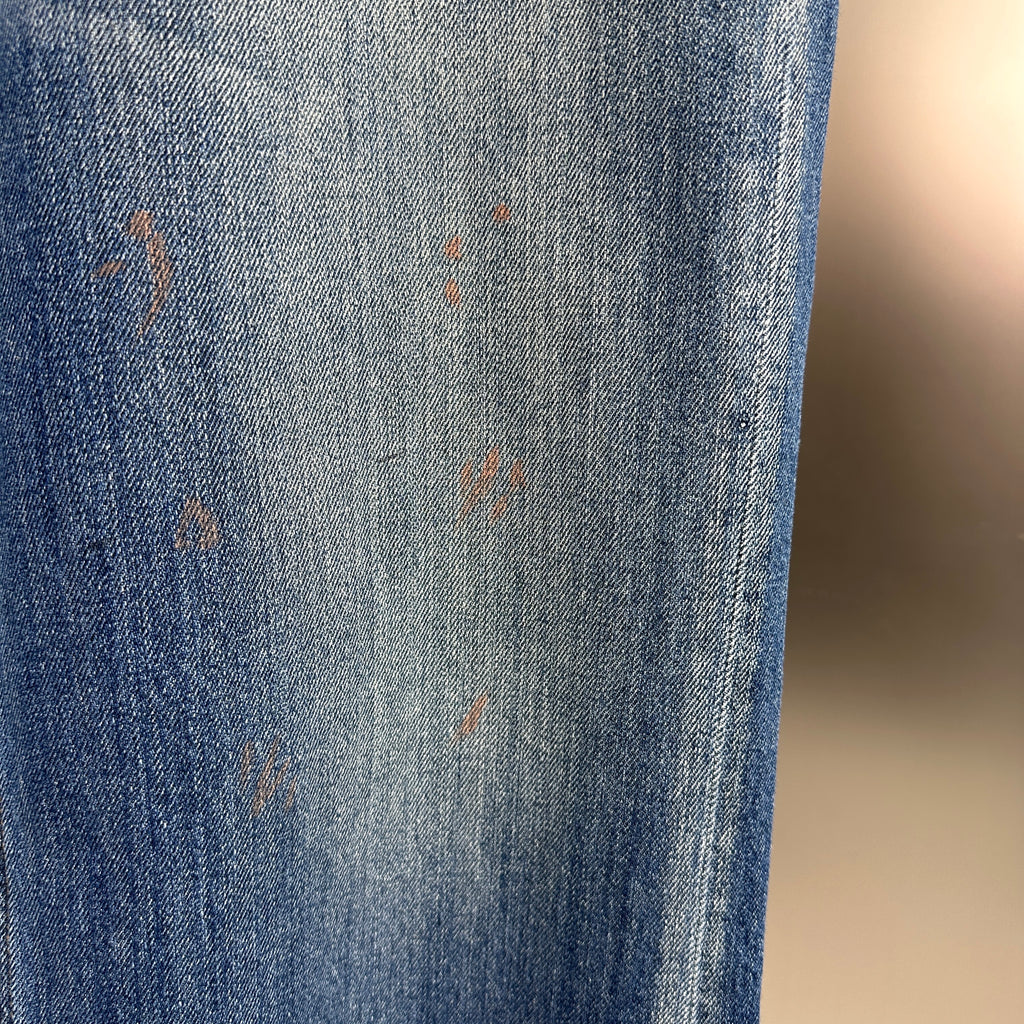 Acne Studios Ripped & Paint-Splattered Loose Fit Jeans
