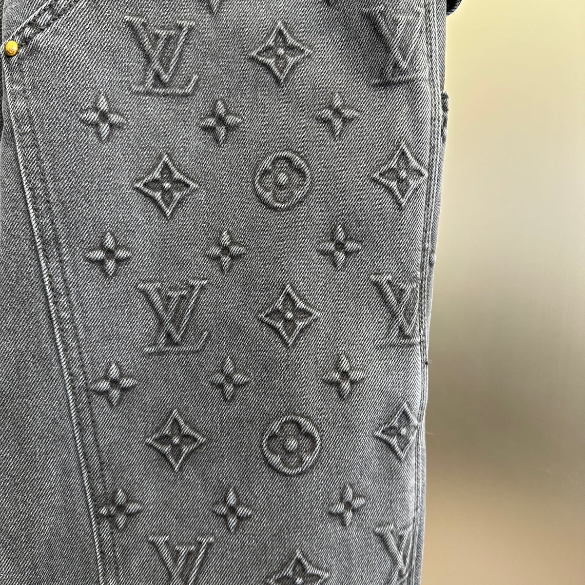 Louis Vuitton Double-Knee Monogram Embossed Carpenter Pants