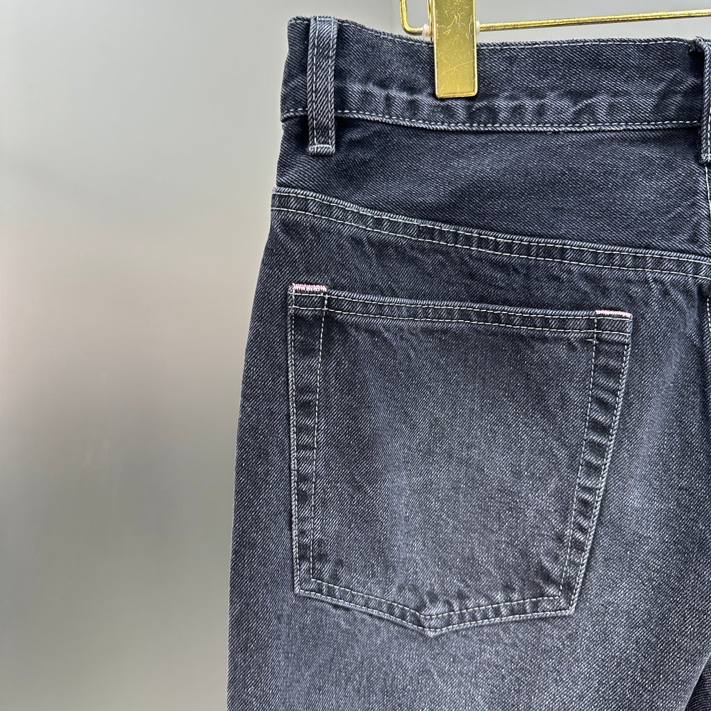 Acne Studios High-Waisted Loose Fit Jeans – Charcoal Black Wash