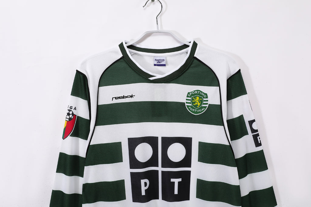 Sporting de Portugal 1ra Equipación 2001/02 Manga Larga