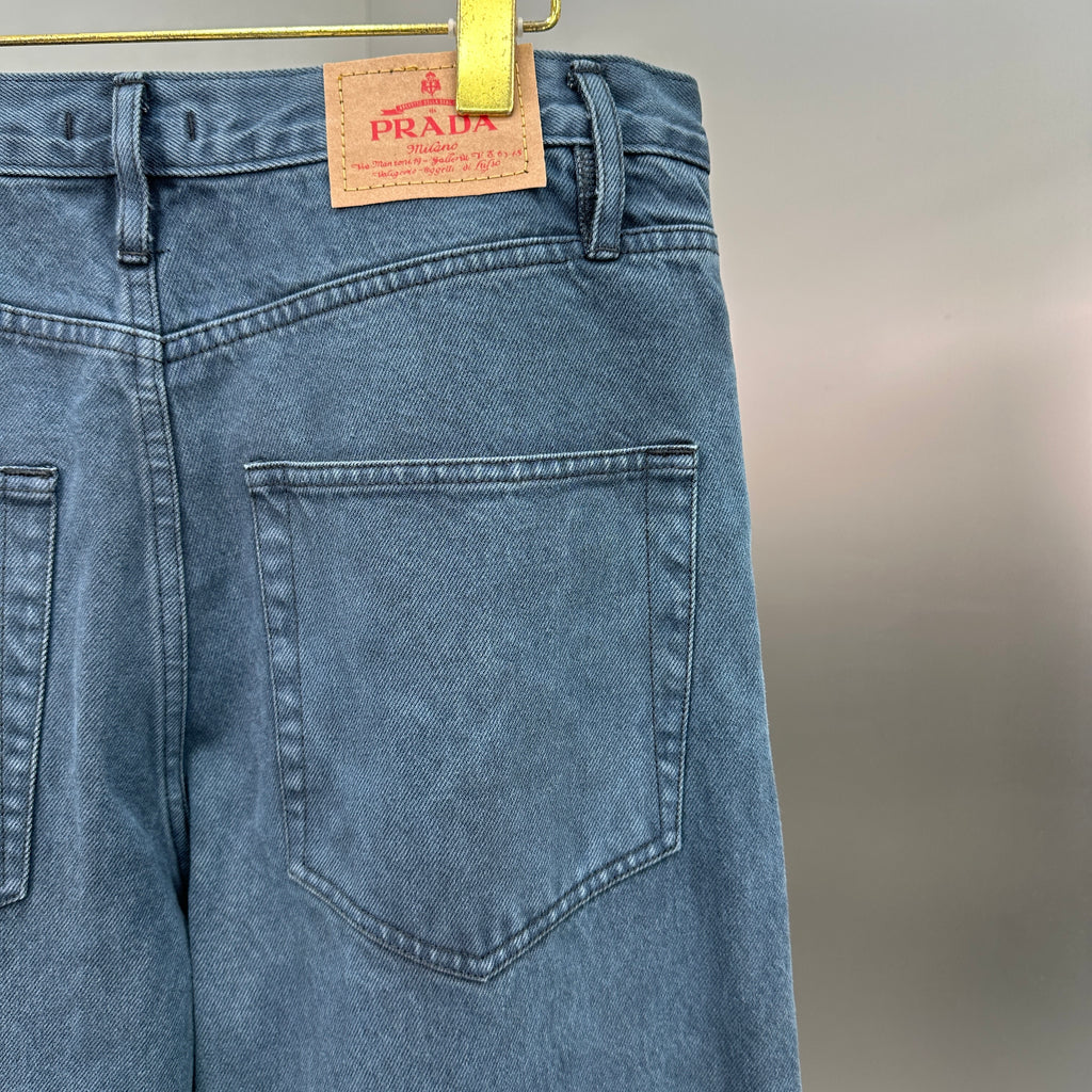 Prada Classic Straight-Fit Faded Dark Slate Jeans