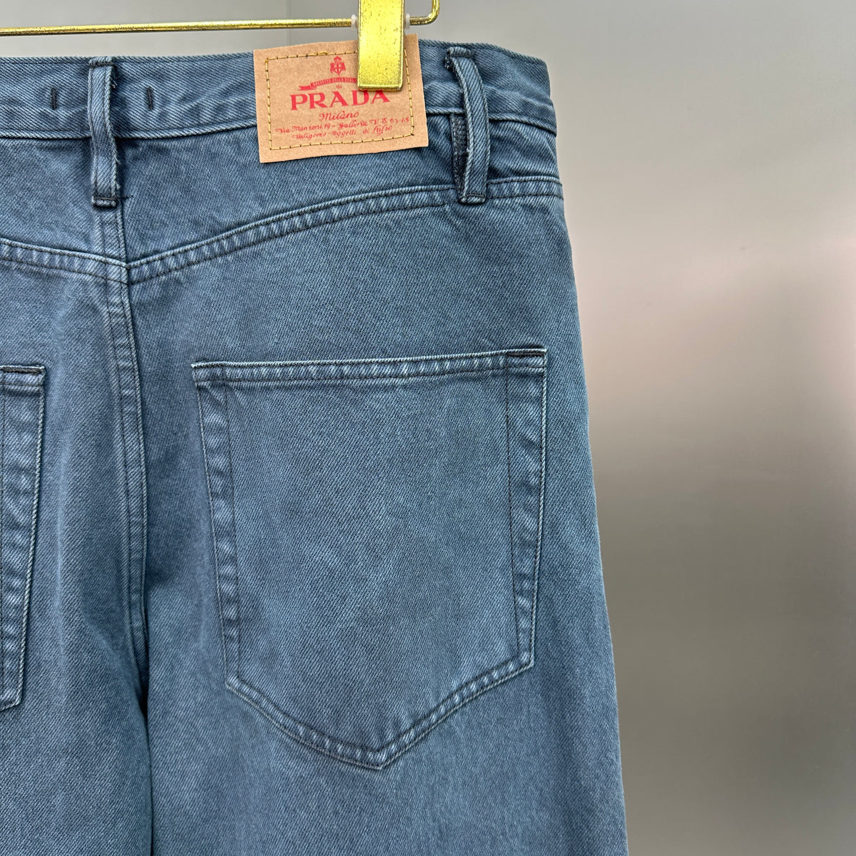 Prada Classic Straight-Fit Faded Dark Slate Jeans