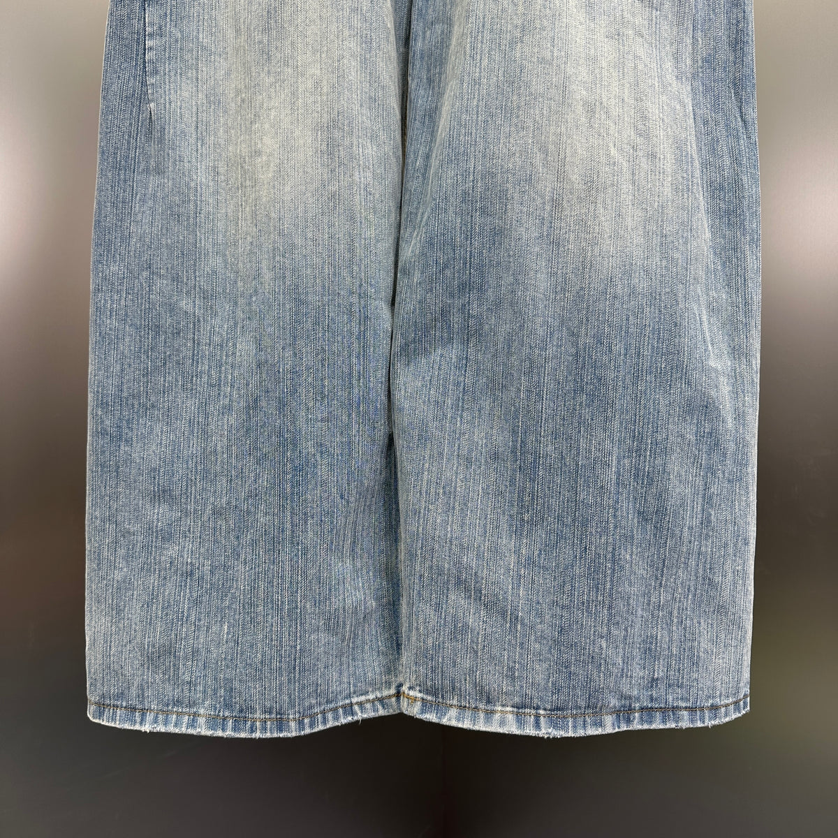 Balenciaga Light Wash Baggy Jeans with Red Side Logo