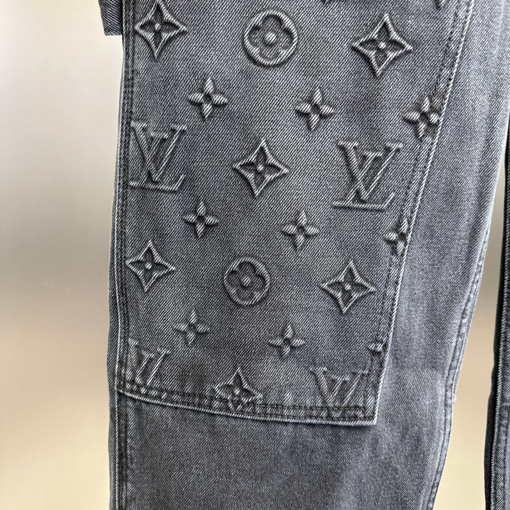 Louis Vuitton Double-Knee Monogram Embossed Carpenter Pants