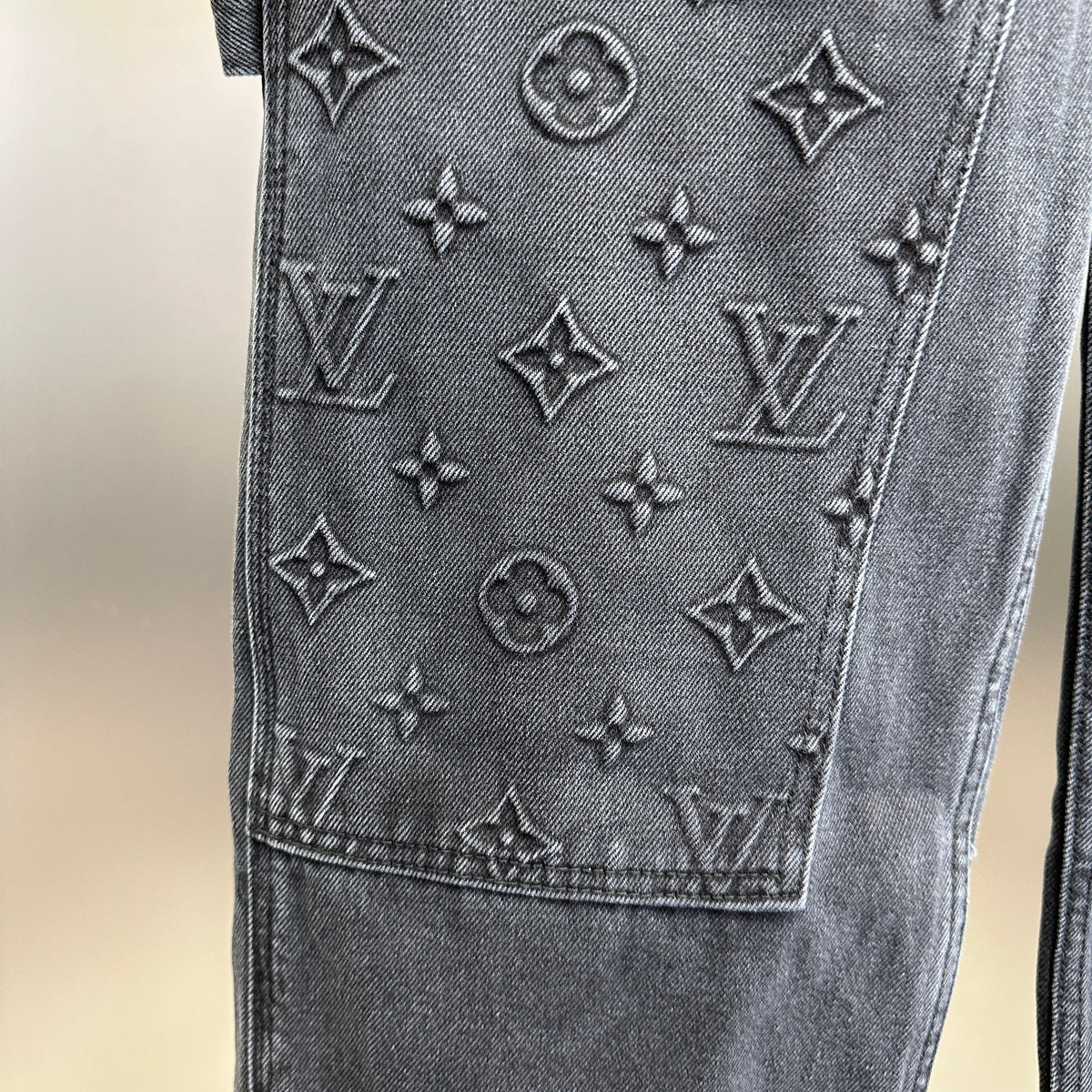 Louis Vuitton Double-Knee Monogram Embossed Carpenter Pants