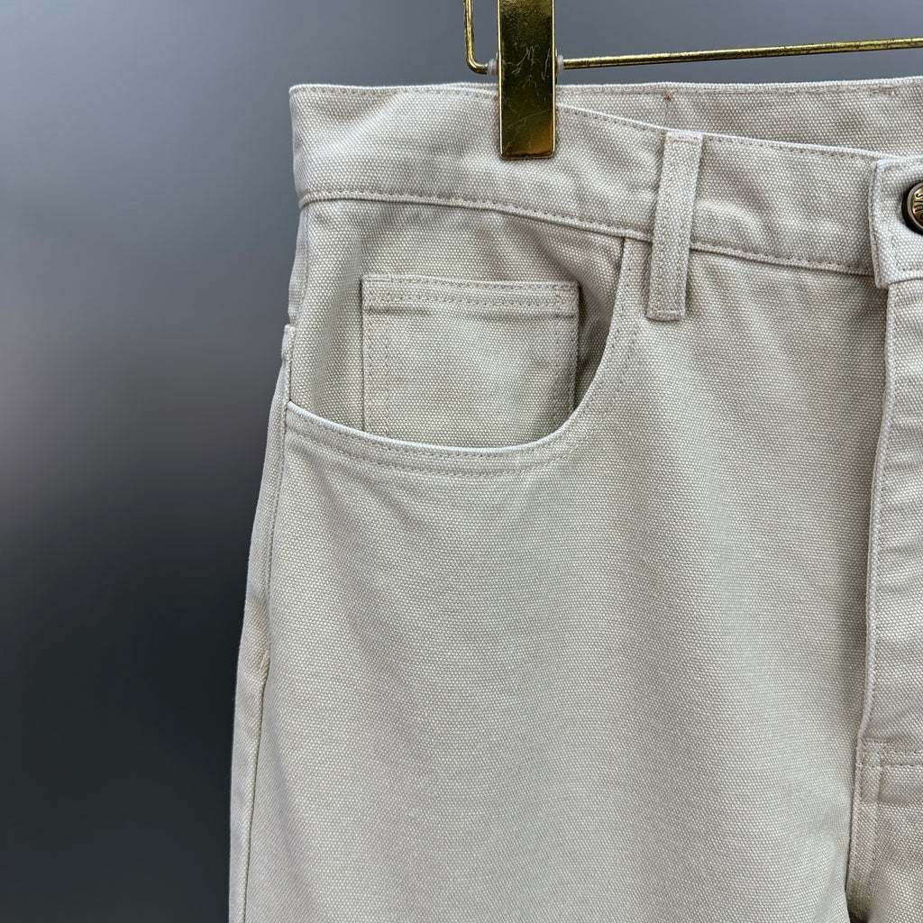 Louis Vuitton Subtle Monogram Motif Off-White Denim Trousers