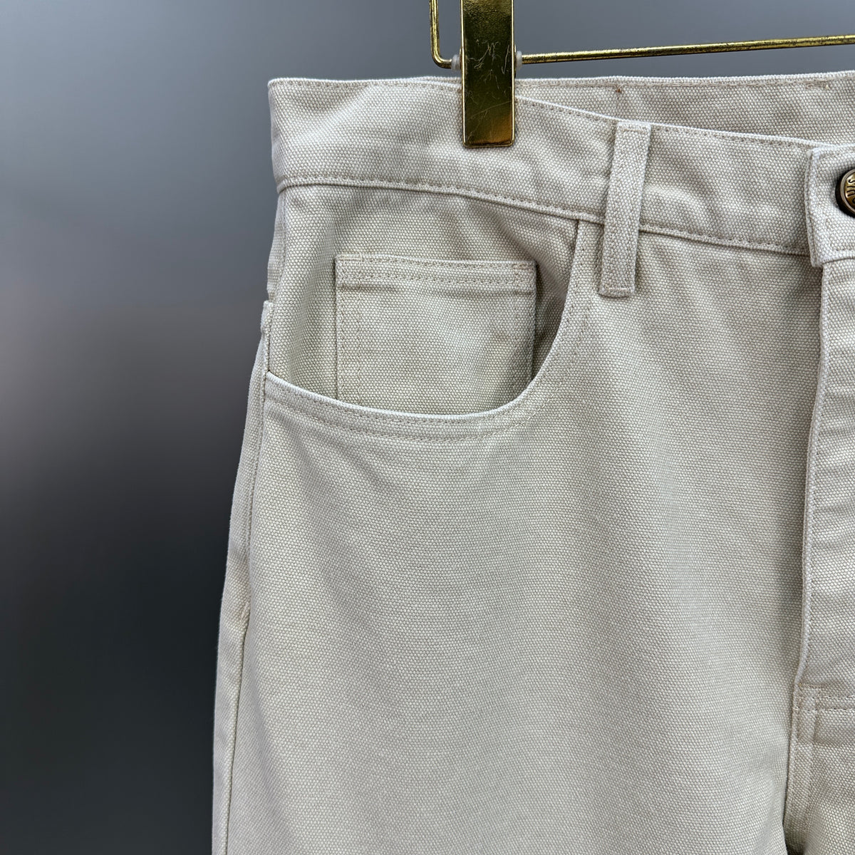 Louis Vuitton Subtle Monogram Motif Off-White Denim Trousers
