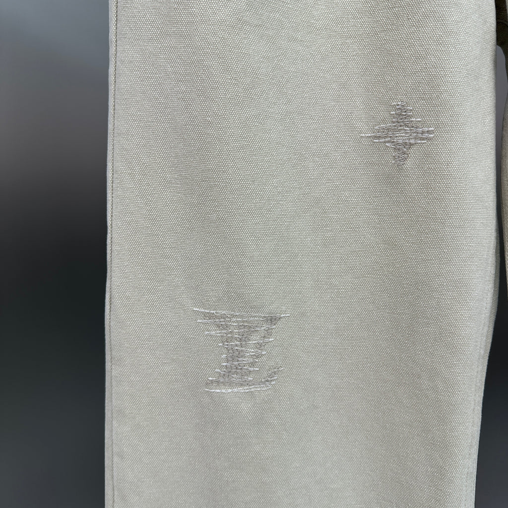 Louis Vuitton Subtle Monogram Motif Off-White Denim Trousers