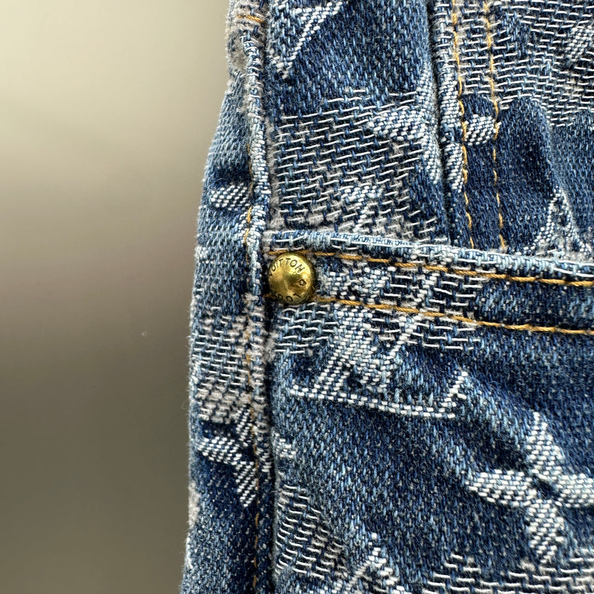 Louis Vuitton Camouflage Monogram Denim Trousers – Washed Blue