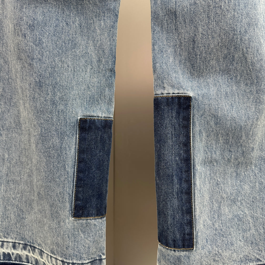 Louis Vuitton Multi-Wash Monogram Denim Trousers with Raw Hem