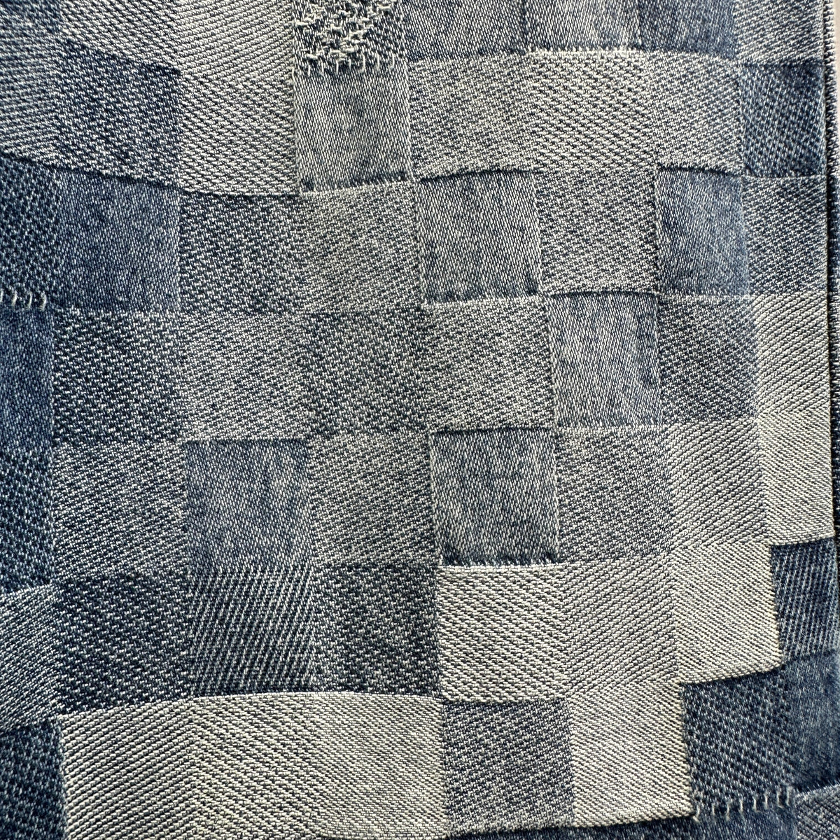 Louis Vuitton Pixelated Damier Indigo Denim Trousers with Heritage Signature